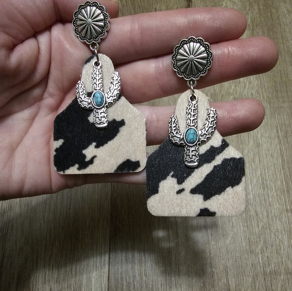 Cow Print Earrings